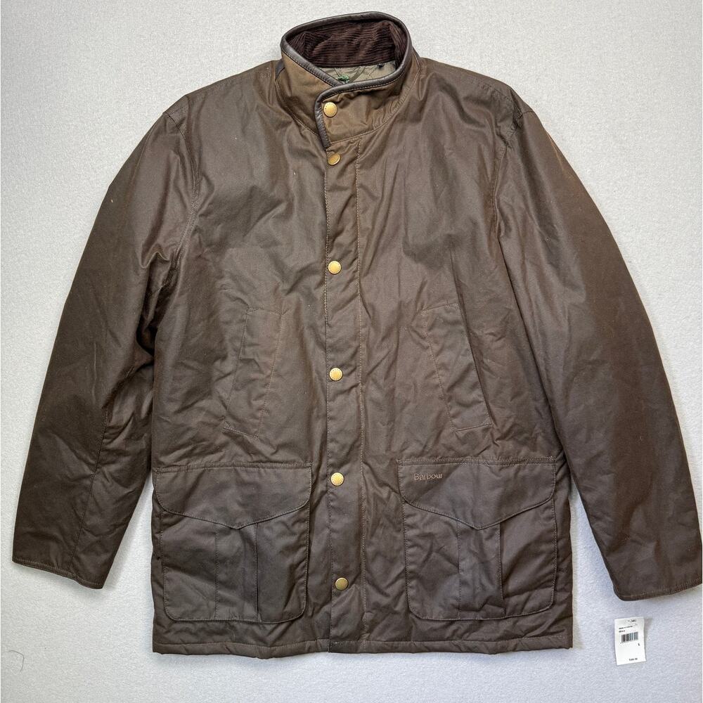 Barbour Men's Hereford Wax Jacket Olive Large $395